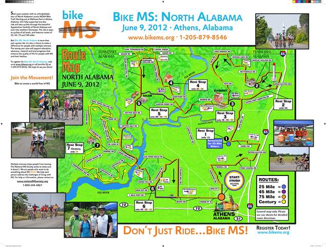 2012 North Alabama Bike MS poster